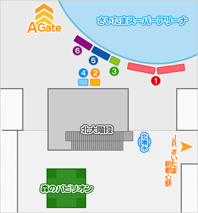 さいたまスーパーアリーナ 会場周辺地図 テントブース案内