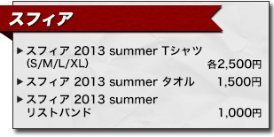 アニサマ2013 スフィア アーティストグッズ
